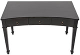 Curba Desk, Black Curved Desk With Drawers Home Office Desks LOOMLAN By Noir