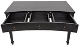 Curba Desk, Black Curved Desk With Drawers Home Office Desks LOOMLAN By Noir