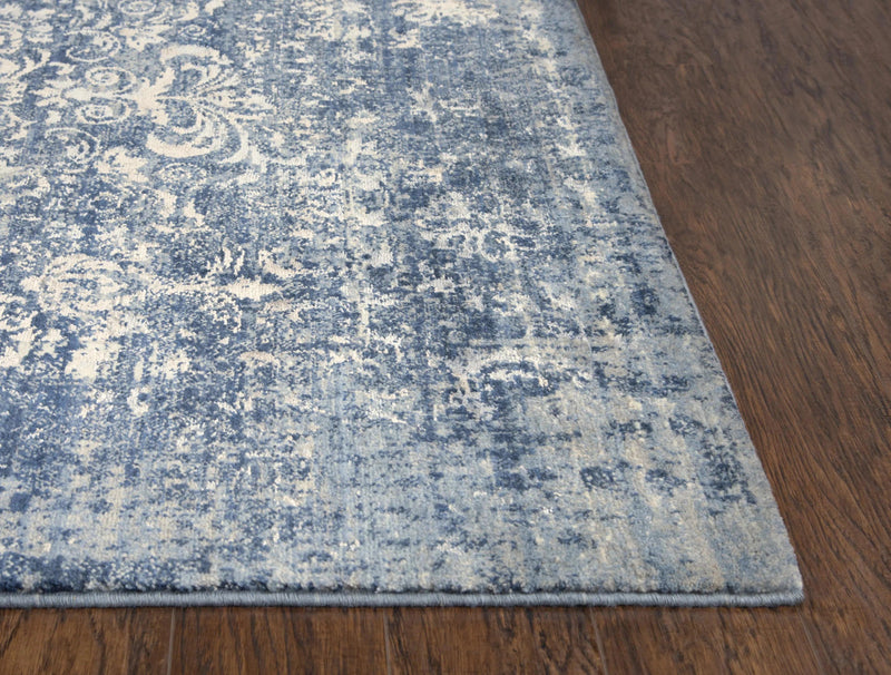 Curn Floral Blue Large Area Rugs For Living Room Area Rugs LOOMLAN By LOOMLAN