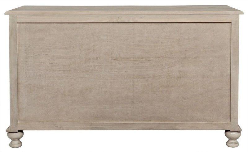 Curved Wood Front 3 Drawer Chest Chests LOOMLAN By Noir