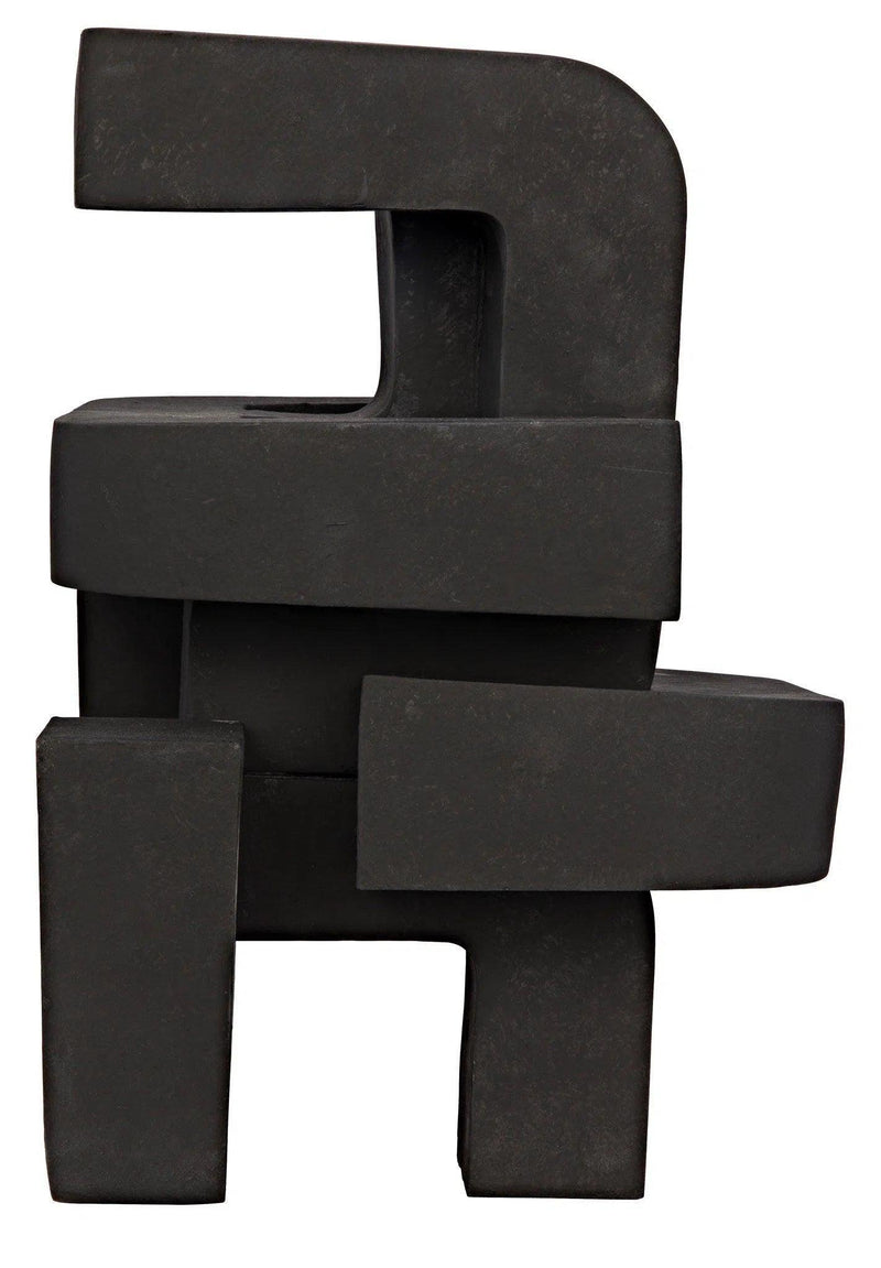 Curz Fiber Cement Black Sculpture Statues & Sculptures LOOMLAN By Noir