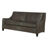 Custom Made Leather Sofa Two Cushion Design Bench Built in USA Sofas & Loveseats LOOMLAN By Uptown Sebastian