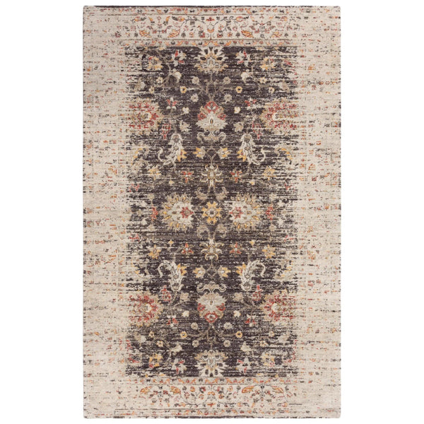 Cuyo Distressed Floral Brown/ Beige Large Area Rugs For Living Room Area Rugs LOOMLAN By LOOMLAN