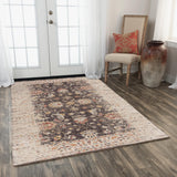 Cuyo Distressed Floral Brown/ Beige Large Area Rugs For Living Room Area Rugs LOOMLAN By LOOMLAN
