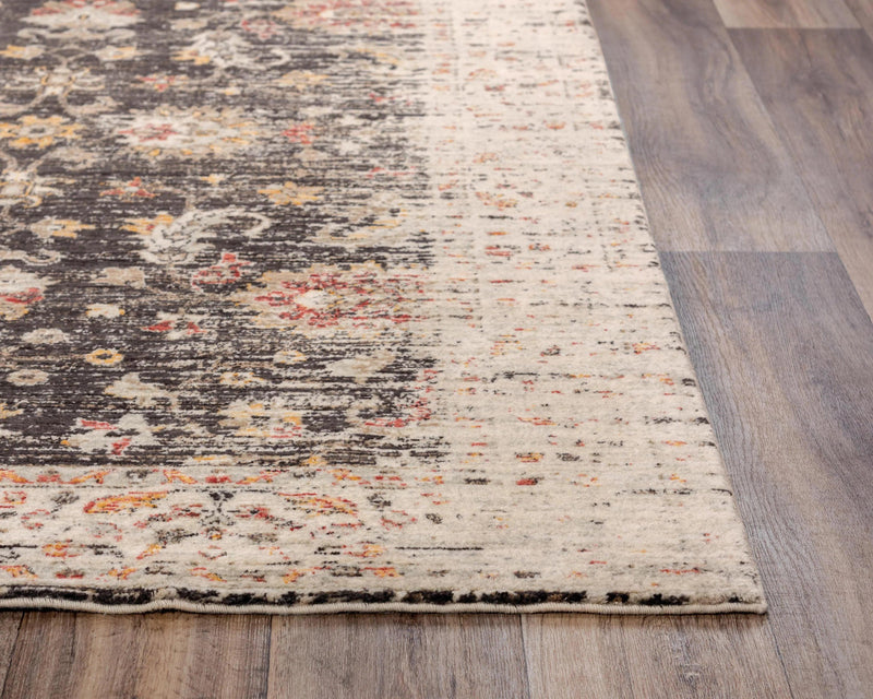 Cuyo Distressed Floral Brown/ Beige Large Area Rugs For Living Room Area Rugs LOOMLAN By LOOMLAN