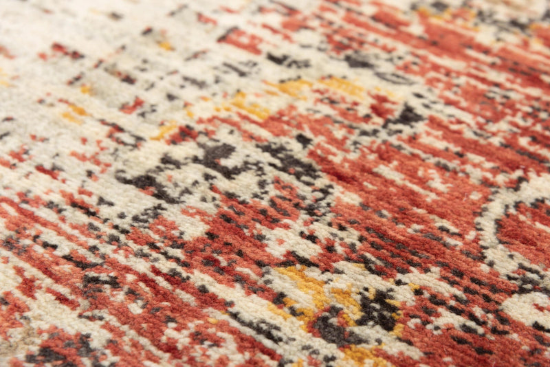 Cybo Distressed Floral Red/ Beige Large Area Rugs For Living Room Area Rugs LOOMLAN By LOOMLAN