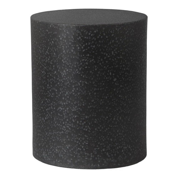 Cylinder 18 in.Terrazzo Garden Stool Outdoor Stools LOOMLAN By Emissary