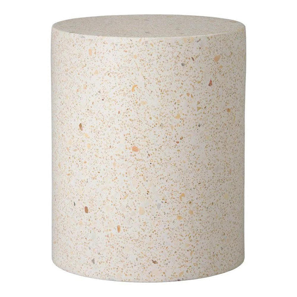 Cylinder 18 in.Terrazzo Garden Stool Outdoor Stools LOOMLAN By Emissary