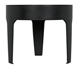 Cylinder Steel and Marble Large Round Side Table Side Tables LOOMLAN By Noir