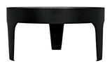 Cylinder Steel and Marble Round Coffee Table Coffee Tables LOOMLAN By Noir