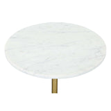 Cynthia Side Table White & Gold Side Tables LOOMLAN By Zuo Modern