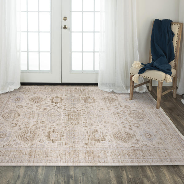 Cyra Floral Natural Area Rugs For Living Room Area Rugs LOOMLAN By LOOMLAN