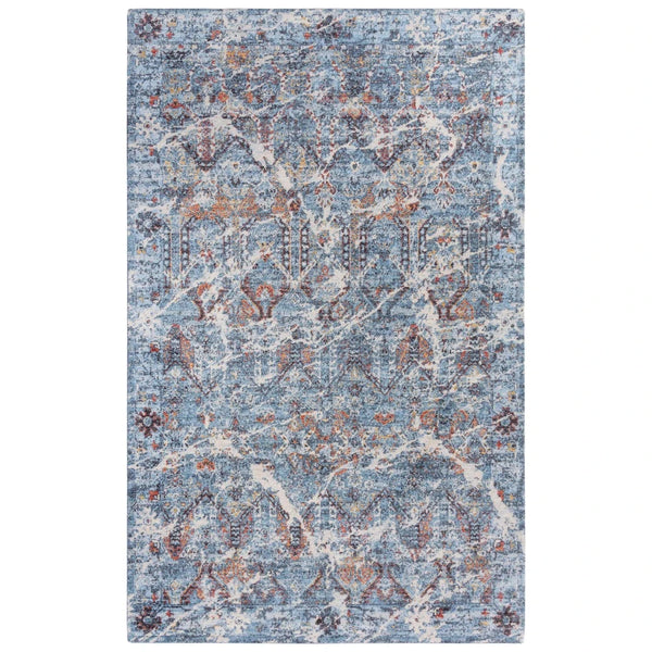 Cyri Geometric Blue/ Beige Large Area Rugs For Living Room Area Rugs LOOMLAN By LOOMLAN