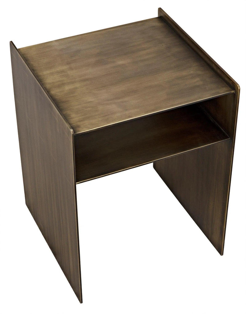 Cyrus Side Table, Aged Brass Side Tables LOOMLAN By Noir