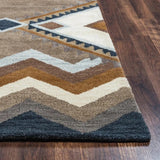 Cyta Wool Brown Hallway Kitchen Runner Rug Area Rugs LOOMLAN By LOOMLAN