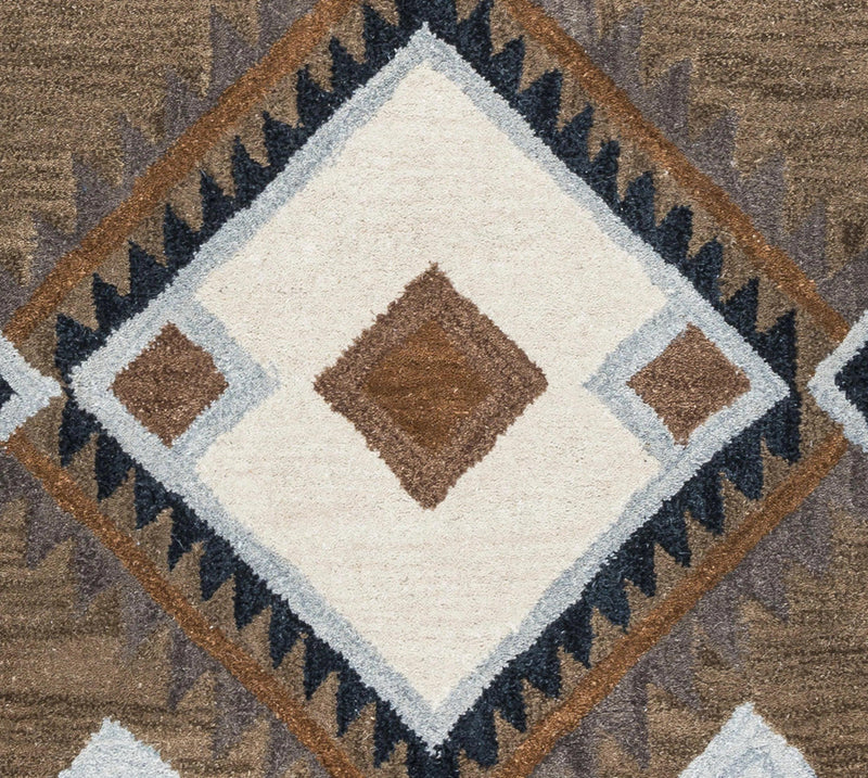 Cyta Wool Brown Hallway Kitchen Runner Rug Area Rugs LOOMLAN By LOOMLAN