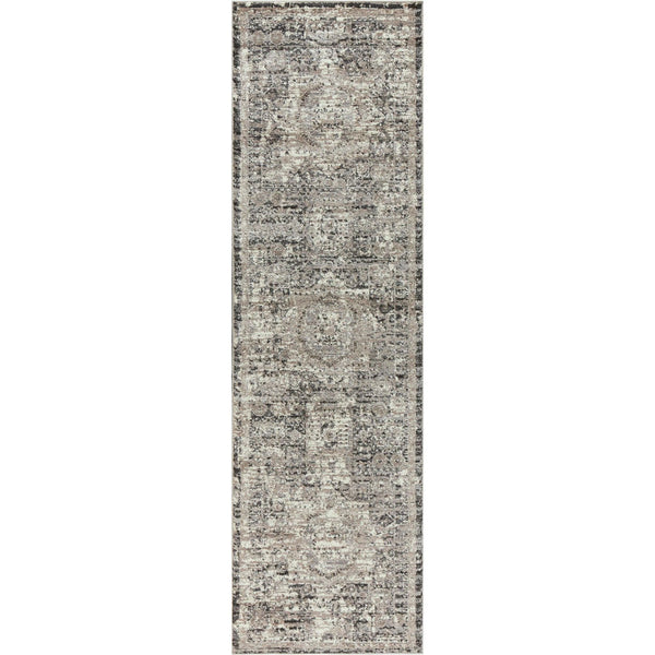 Dach Central Medallion Gray Kitchen Hallway Runner Rug Area Rugs LOOMLAN By LOOMLAN