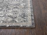 Dach Central Medallion Gray Kitchen Hallway Runner Rug Area Rugs LOOMLAN By LOOMLAN