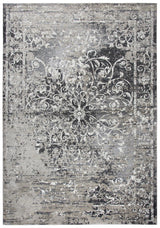 Dado Central Medallion Brown Kitchen Hallway Runner Rug Area Rugs LOOMLAN By LOOMLAN