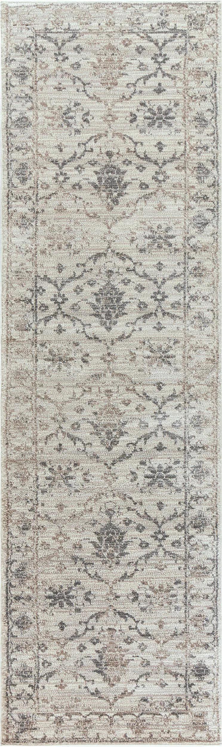 Dage Medallion Floral Beige Kitchen Hallway Runner Rug Area Rugs LOOMLAN By LOOMLAN