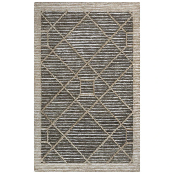 Dagh 5x7 Indoor Outdoor Brown Patio Rug Outdoor Rugs LOOMLAN By LOOMLAN