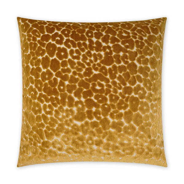 Dagne Animal Transitional Gold Large Throw Pillow With Insert Throw Pillows LOOMLAN By D.V. Kap