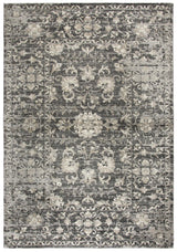 Dahl Floral Distress Gray Kitchen Hallway Runner Rug Area Rugs LOOMLAN By LOOMLAN