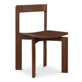 Daifuku Wood Brown Armless Dining Chair (Set of 2) Dining Chairs LOOMLAN By Moe's Home