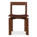 Daifuku Wood Brown Armless Dining Chair (Set of 2) Dining Chairs LOOMLAN By Moe's Home