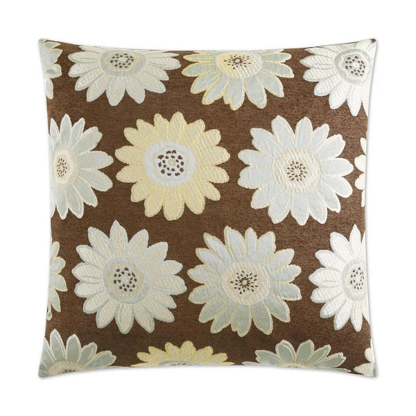 Daisy May White Throw Pillow With Insert Throw Pillows LOOMLAN By D.V. Kap