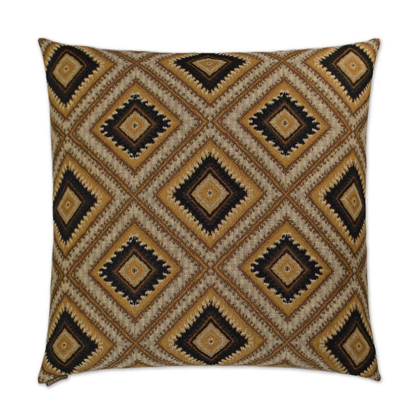 Dakota Brown Throw Pillow With Insert Throw Pillows LOOMLAN By D.V. Kap