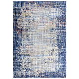 Dali Abstract Blue Kitchen Hallway Runner Rug Area Rugs LOOMLAN By LOOMLAN