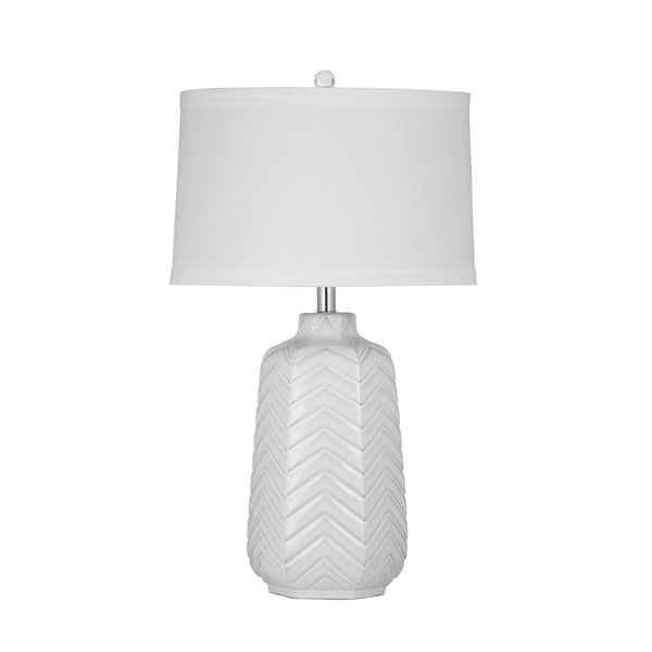 Dalia Ceramic White Table Lamp Table Lamps LOOMLAN By Bassett Mirror