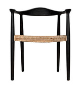 Dallas Chair, Black Burnt with Rattan Dining Chairs LOOMLAN By Noir