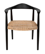 Dallas Chair, Black Burnt with Rattan Dining Chairs LOOMLAN By Noir