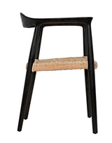 Dallas Chair, Black Burnt with Rattan Dining Chairs LOOMLAN By Noir