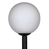 Dallas Steel and Frosted Globe Floor Lamp Floor Lamps LOOMLAN By Noir