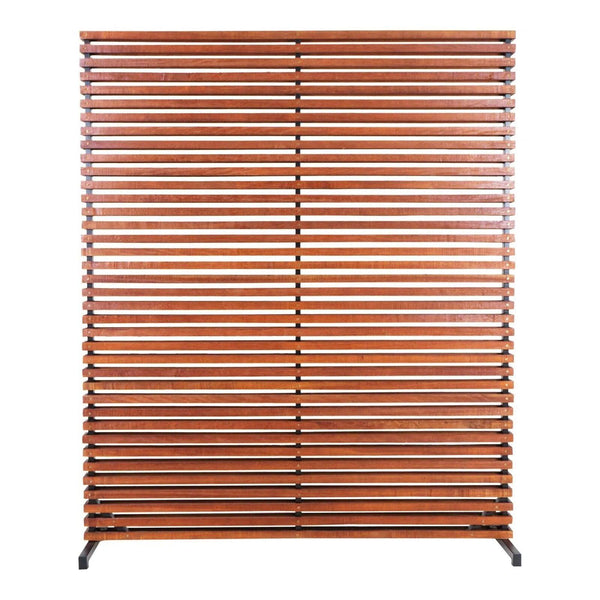 Dallin Contemporary Brown Screen Room Divider Room Dividers LOOMLAN By Moe's Home