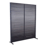 Dallin Wood and Aluminum Black Screen Room Dividers LOOMLAN By Moe's Home