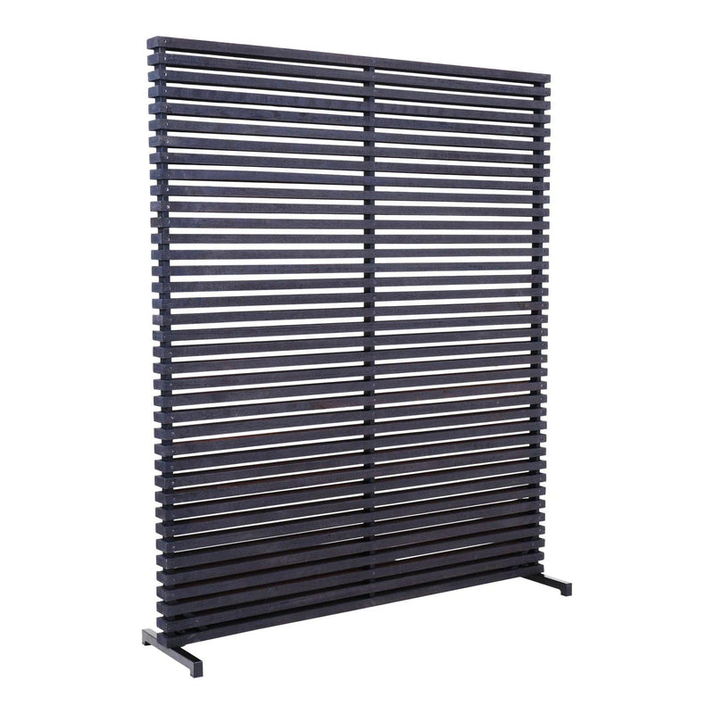 Dallin Wood and Aluminum Black Screen Room Dividers LOOMLAN By Moe's Home