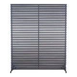 Dallin Wood and Aluminum Black Screen Room Dividers LOOMLAN By Moe's Home