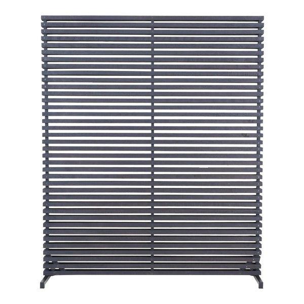 Dallin Wood and Aluminum Black Screen Room Dividers LOOMLAN By Moe's Home