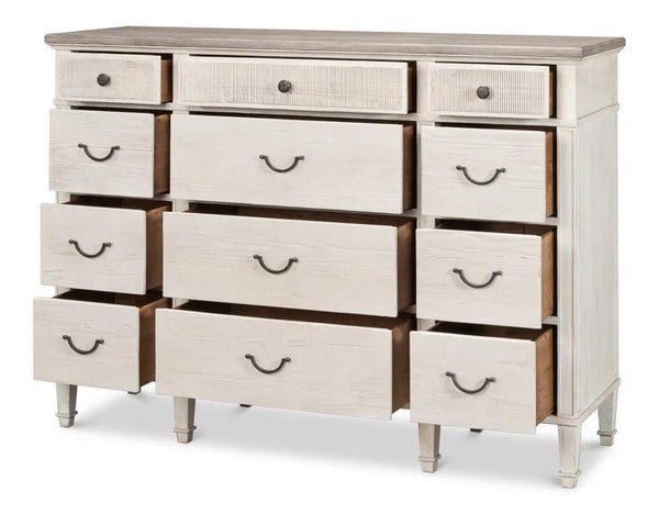 Dalmar Bungalow Two Tone White Dresser Dressers LOOMLAN By Sarreid