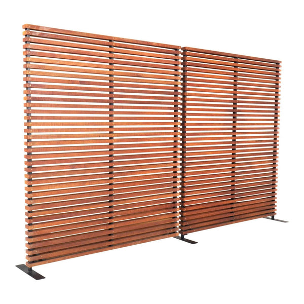 Damani Wood and Aluminum Screen Room Dividers LOOMLAN By Moe's Home