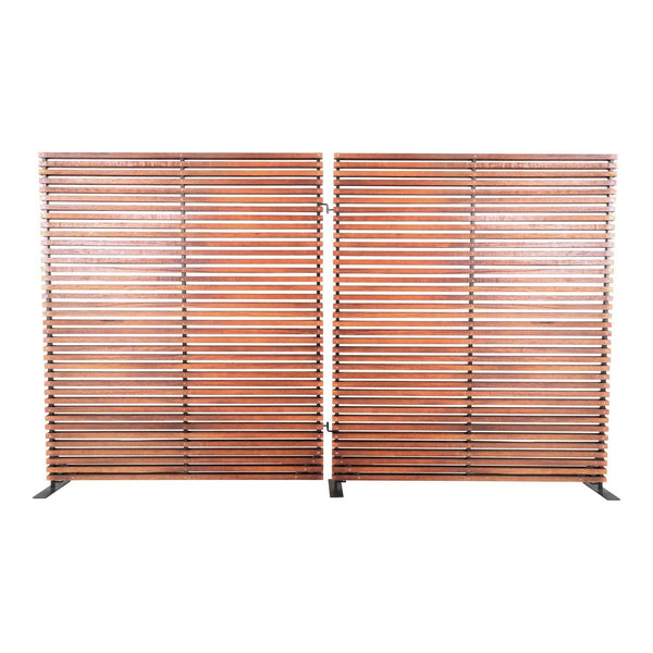 Damani Wood and Aluminum Screen Room Dividers LOOMLAN By Moe's Home