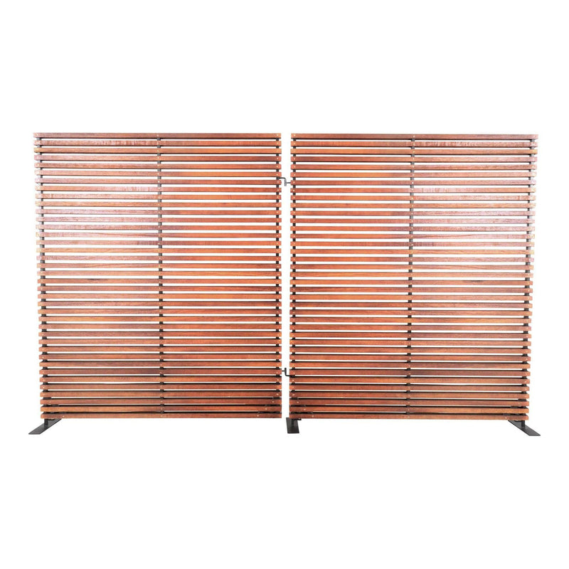 Damani Wood and Aluminum Screen Room Dividers LOOMLAN By Moe's Home