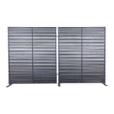 Damani Wood and Aluminum Screen Room Dividers LOOMLAN By Moe's Home