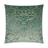 Damascus Sky Turquoise Teal Large Throw Pillow With Insert Throw Pillows LOOMLAN By D.V. Kap