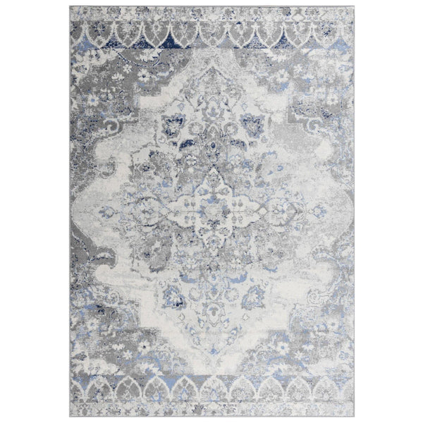 Damm Medallion Gray Kitchen Hallway Runner Rug Area Rugs LOOMLAN By LOOMLAN