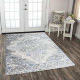 Damm Medallion Gray Kitchen Hallway Runner Rug Area Rugs LOOMLAN By LOOMLAN